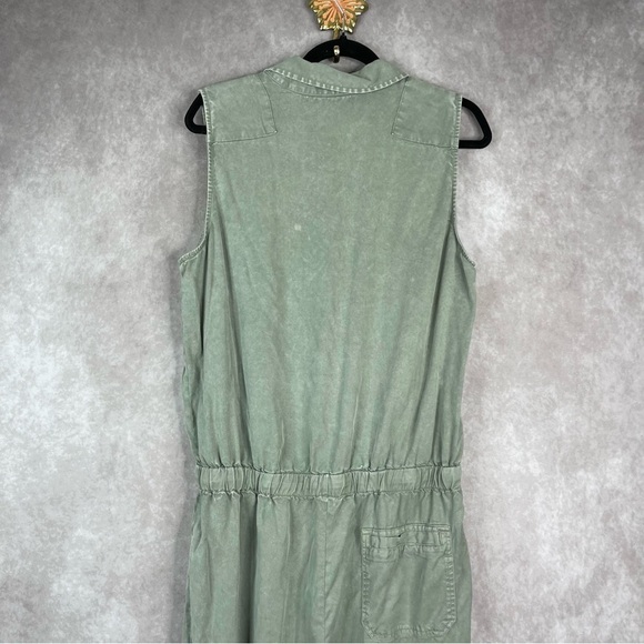 Young Fabulous & Broke Sleeveless Utility Jumpsuit Washed Green Size L - Picture 11 of 11